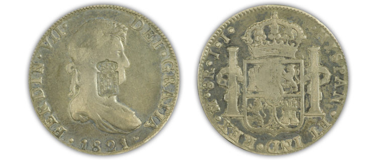 Mexico. 1821 8 Reales. Portugese C/S